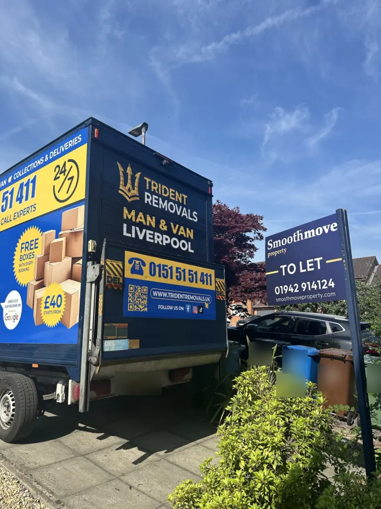 Trident Removals man and van Liverpool Luton van on a house removal to Tyldesley
