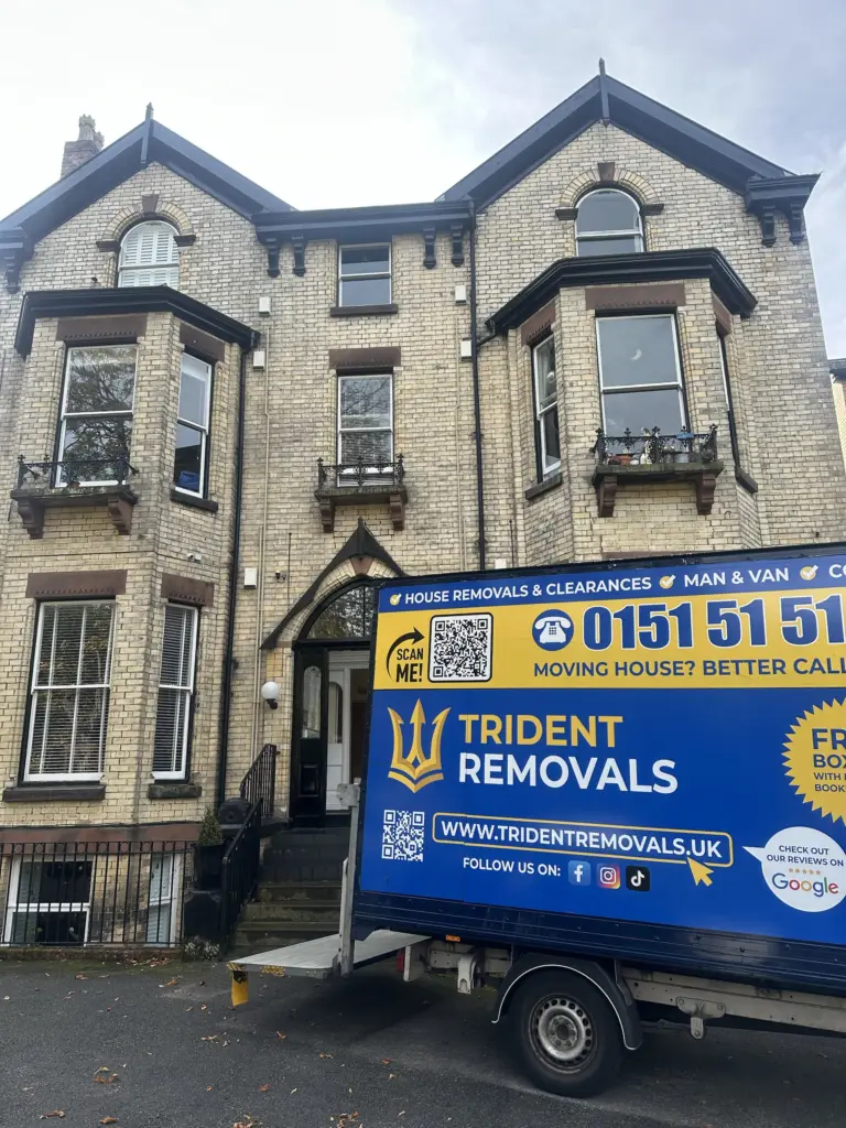 Man and Van Aigburth to Manchester: An Autumn Move Reliable Removals and House Clearance in Liverpool Trident Removals man and van Luton van outside a Victorian building in Aigburth, Liverpool