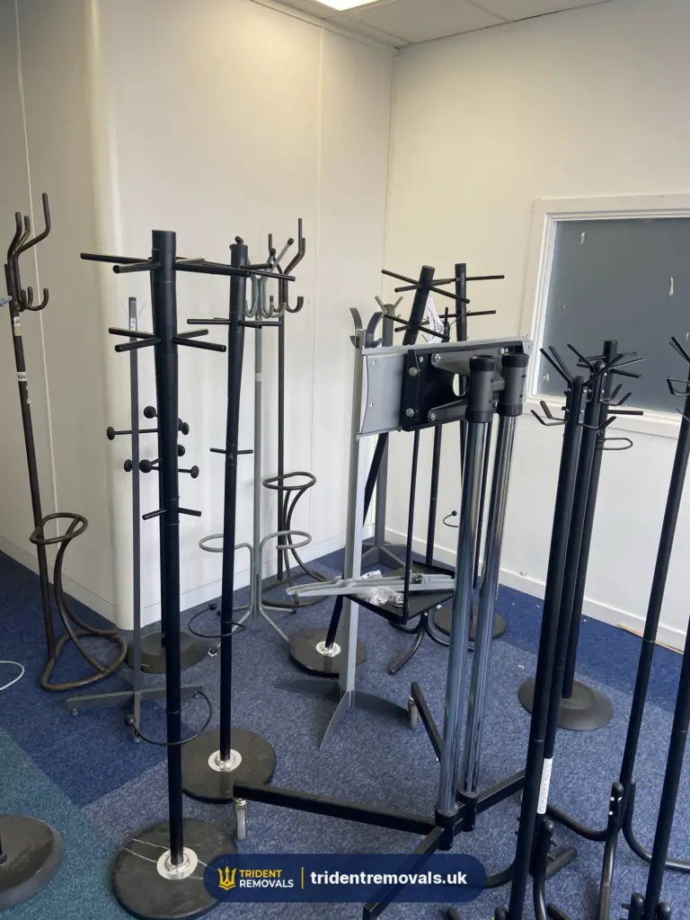 House Clearance Reliable Removals and House Clearance in Liverpool Coat stands removed during an office clearance in Liverpool